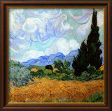 Wheatfield with Cypresses, c.1889 Framed Giclee Print by Vincent van Gogh