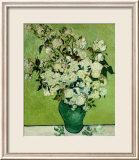 Vase de roses Estampe encadrée par Vincent van Gogh