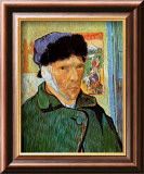 Autoportrait à l'oreille coupée Posters par Vincent van Gogh