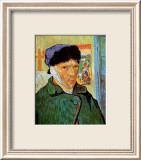 Autoportrait à l'oreille coupée Affiches par Vincent van Gogh