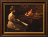 Chansons d'enfant Affiche par Charles Courtney Curran