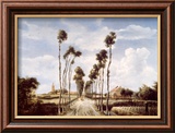 La avenida en Middelharnis Láminas por Meindert Hobbema
