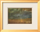 Paisaje de playa Lámina por Edgar Degas