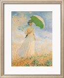 Femme au parasol Affiches par Claude Monet
