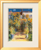 Le jardin de l'artiste à Vétheuil Affiche par Claude Monet