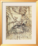 Study for the Cafe Terrace at Night Estampe encadrée par Vincent van Gogh