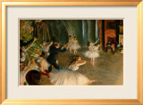 Rehearsal on Stage Estampe encadrée par Edgar Degas