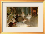 Rehearsal on Stage Estampe encadrée par Edgar Degas