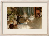 Rehearsal on Stage Estampe encadrée par Edgar Degas