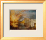 Incendie du Parlement Affiches par William Turner
