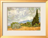 Campo de trigo con cipreses, ca. 1889 Pósters por Vincent van Gogh
