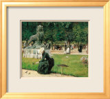 Im Jardin du Luxembourg, 1889 Poster von Charles Courtney Curran