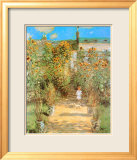 Le Jardin de Monet à Vétheuil Affiches par Claude Monet