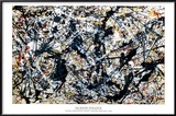 Plata sobre negro (Silver On Black) Posters por Jackson Pollock