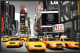 Times Square - Yellow Cabs Print Times Square - Yellow Cabs Print