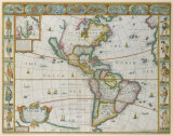 America, 1626 Premium Giclee Print by John Speed