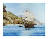 Ensenada pirata Pósters por Montague Dawson