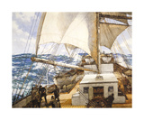 Gale Force Eight Premium Giclee Print by Montague Dawson