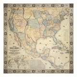 Map Of North America, 1853 Prints by Jacob Monk