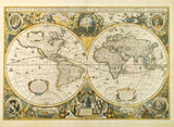 Nova Totius Terrarum Orbis Geographica ac Hydrographica Tabula, c1641 Premium Giclee Print by Hendrik Hondius
