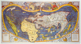 Universalis Cosmographia Secundum Ptholomei Triditionem... [1507] Art par Martin Waldsemuller