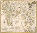 The Empire of the Great Mogul, 1747 Premium Giclee-trykk av Emanuel Bowen