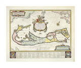 Bermuda, 1630 Giclee-tryk i høj kvalitet af Blaeu Bermuda, 1630 Giclee-tryk i høj kvalitet af Blaeu