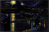 Starry Night over the Brooklyn Bridge Print by Nathan Mellot Starry Night over the Brooklyn Bridge Print by Nathan Mellot