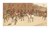 The Cottesbrook Hunt (The Meet at the Swan) Premium Giclee Print by Cecil Aldin