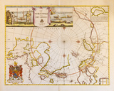 A Map of the North Pole and the Parts Adjoining, 1680 Premium Giclee Print by Moses Pitt