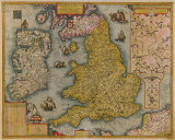 Angliae et Hiberniae, 1605 Giclée-Premiumdruck von Johann Baptist Vrients