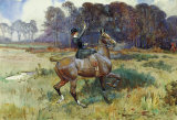 The Fox Sighted Premium Giclee Print by Lionel Edwards