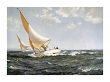 Neck and Neck Premium Giclee Print by Montague Dawson