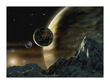 Exoplanet Premium Giclee Print by David A Hardy