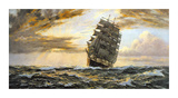 The Golden West - The 'Pamir' Premium Giclee Print by Montague Dawson