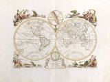 Il Mappa Mondo, 1774 Affiches par Antonio Zatta