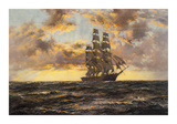 The Tall Ship 'Clipper Kaisow' Premium Giclee Print by Montague Dawson