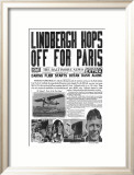 The Baltimore News, May 20, 1927: Lindbergh Hops Off for Paris Kunstdrucke