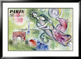 Paris l'Opéra, 1965 Estampe encadrée par Marc Chagall