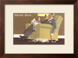 Dear Dad, Sleeping in Chair Framed Giclee Print