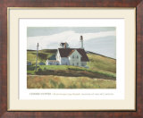 Colline et maisons de Cape Elizabeth au Maine Art par Edward Hopper
