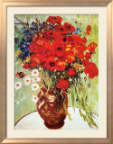 Naturaleza Muerta: Amapolas Rojas y Margaritas Pósters por Vincent van Gogh