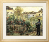 Claude Monet pintando Láminas por Pierre-Auguste Renoir
