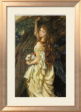 Ophelia und "Er wird nicht wiederkehren", 1863–1864 Poster von Arthur Hughes