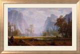 Regard sur la vallée de Yosemite Poster par Albert Bierstadt