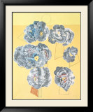 Fleurs sur Fond Jaune Art par Max Ernst