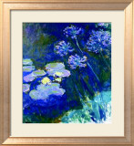 Gelbe Seerosen Und Agapanthes Affiches par Claude Monet