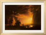 Coucher de soleil dans la vallée Yosemite, 1868 Affiches par Albert Bierstadt