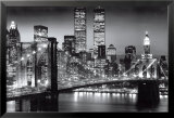 Nueva York, Manhattan de noche - Berenholtz Pósters
