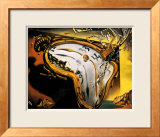Weiche Uhr im Moment ihrer ersten Explosion, ca. 1954 Poster von Salvador Dalí